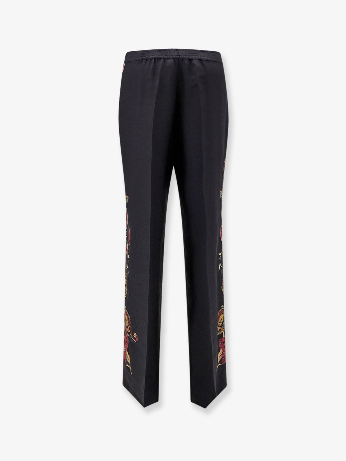 Etro Silk trousers with paisley pattern - Marrone