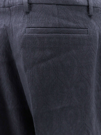 Etro Wool blend trousers with paisley pattern - Nero