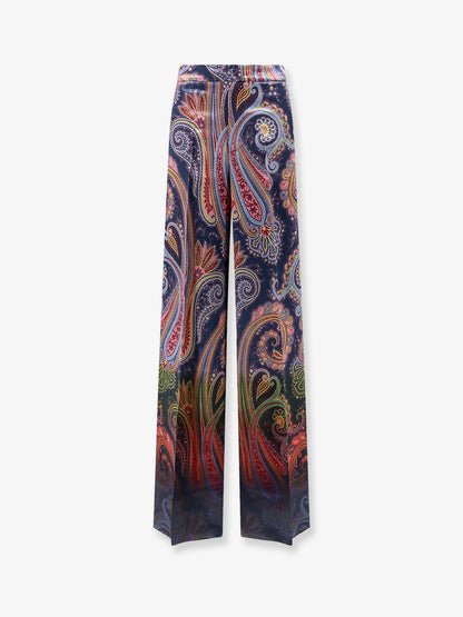 Etro Wide-leg trousers with paisley pattern - Multicolor