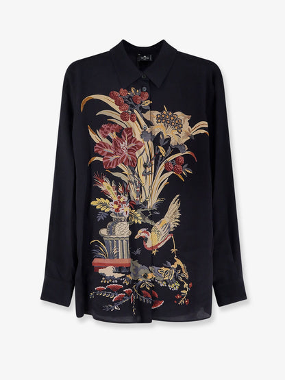 Etro Silk shirt with frontal print - Multicolor