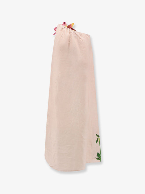 Farm Rio Natural linen dress - Gardenterracepink