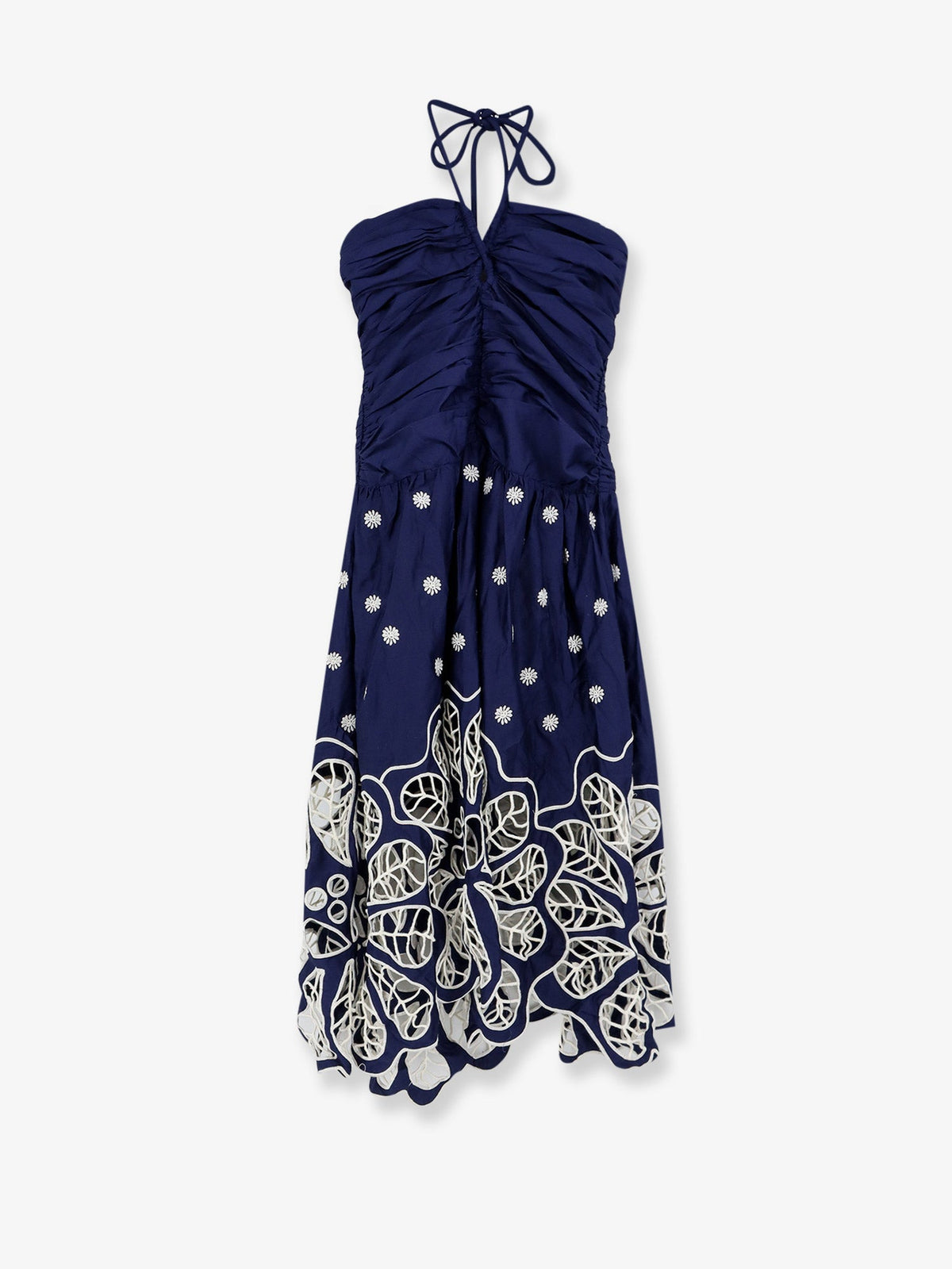 Farm Rio Richilieur organic cotton dress - Darkblue