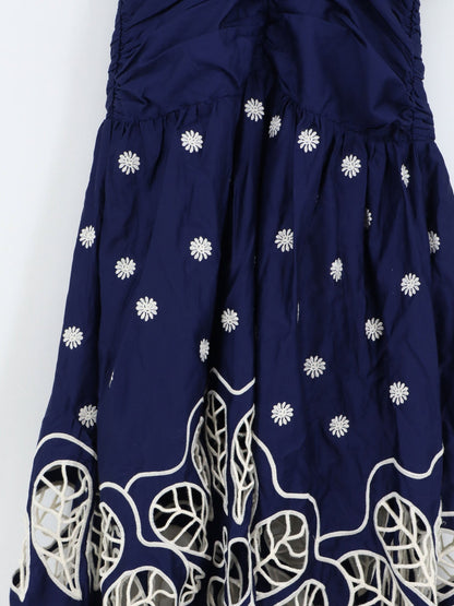 Farm Rio Richilieur organic cotton dress - Darkblue