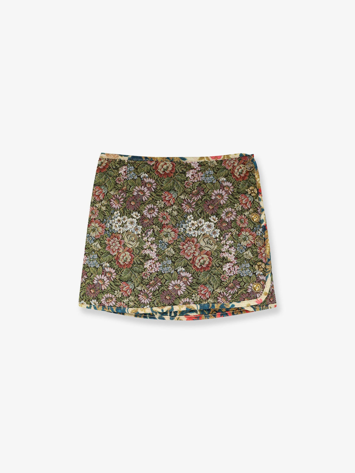 Farm Rio Jacquard Arabesque Matelassé Mini Skirt - Arabesquecream