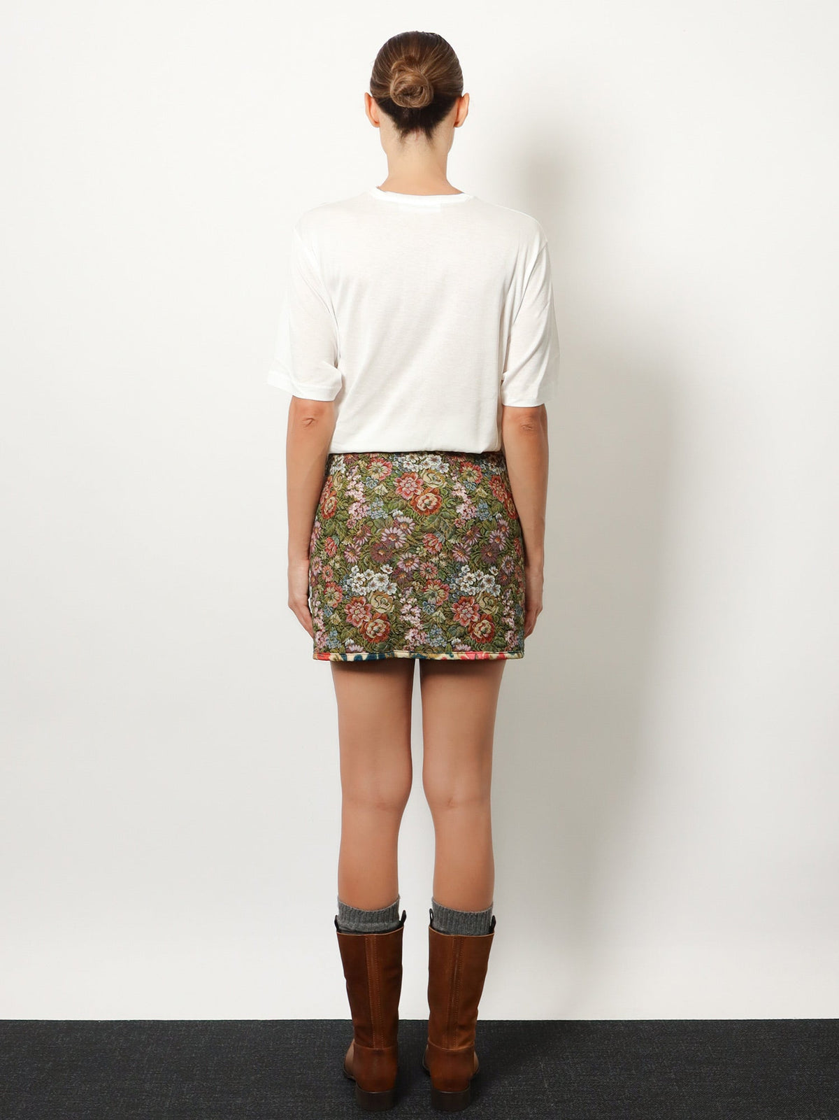 Farm Rio Jacquard Arabesque Matelassé Mini Skirt - Arabesquecream