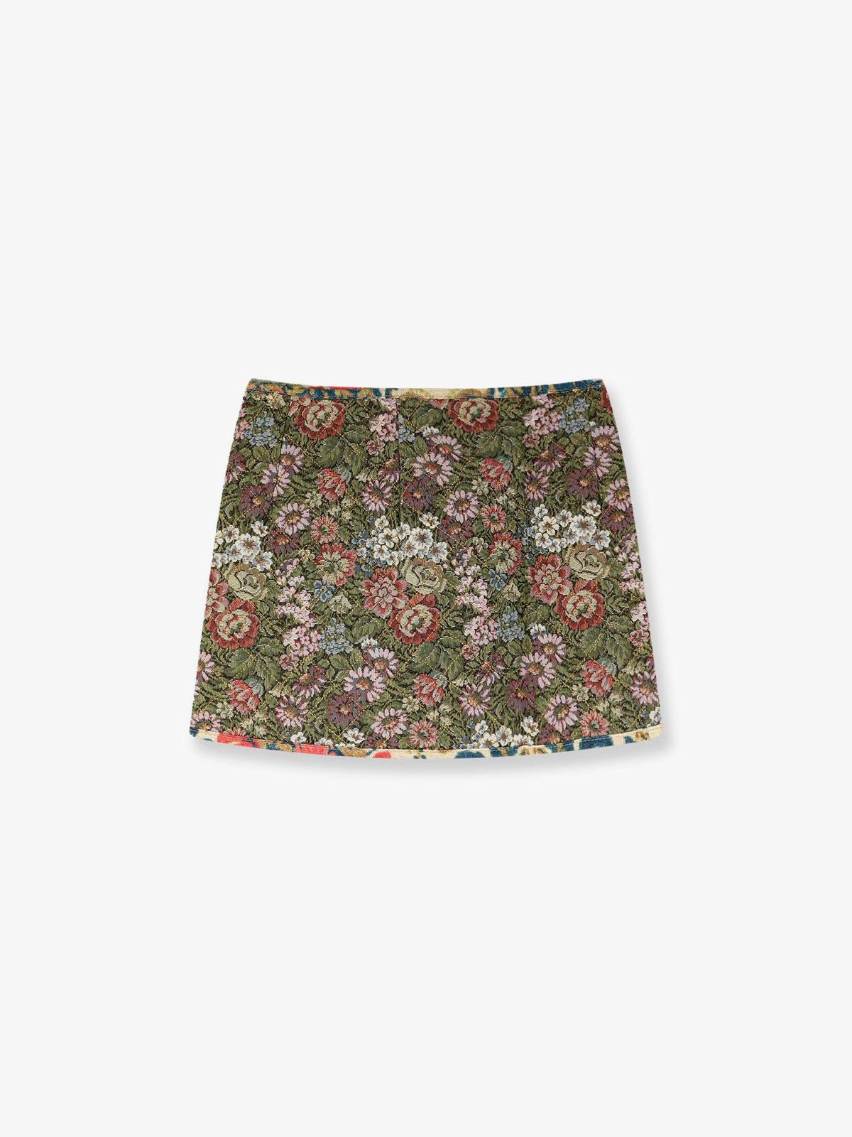Farm Rio Jacquard Arabesque Matelassé Mini Skirt - Arabesquecream