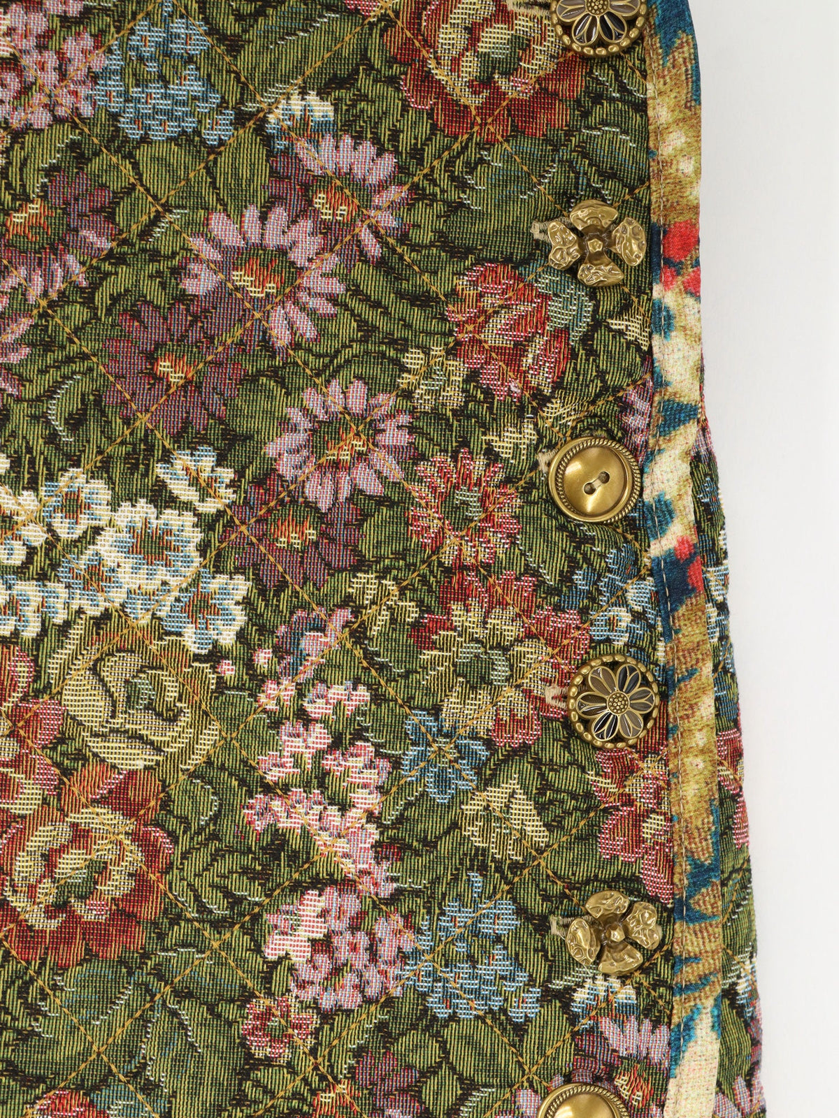 Farm Rio Jacquard Arabesque Matelassé Mini Skirt - Arabesquecream