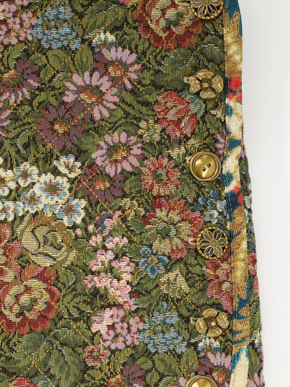 Farm Rio Jacquard Arabesque Matelassé Mini Skirt - Arabesquecream