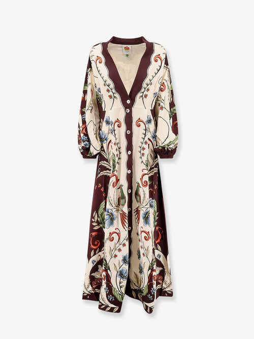Farm Rio Millena maxi dress with all-over print - Winterwhite