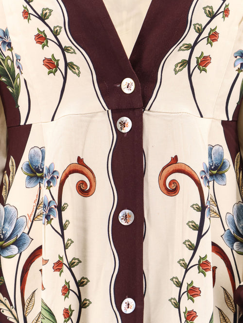 Farm Rio Millena maxi dress with all-over print - Winterwhite