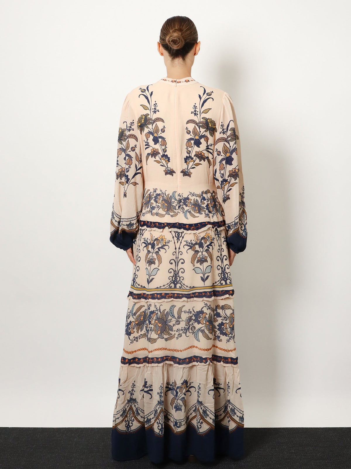 Farm Rio Liz viscose long dress - Beige