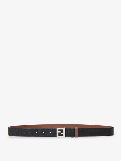 Fendi Reversible leather belt - Neroebano