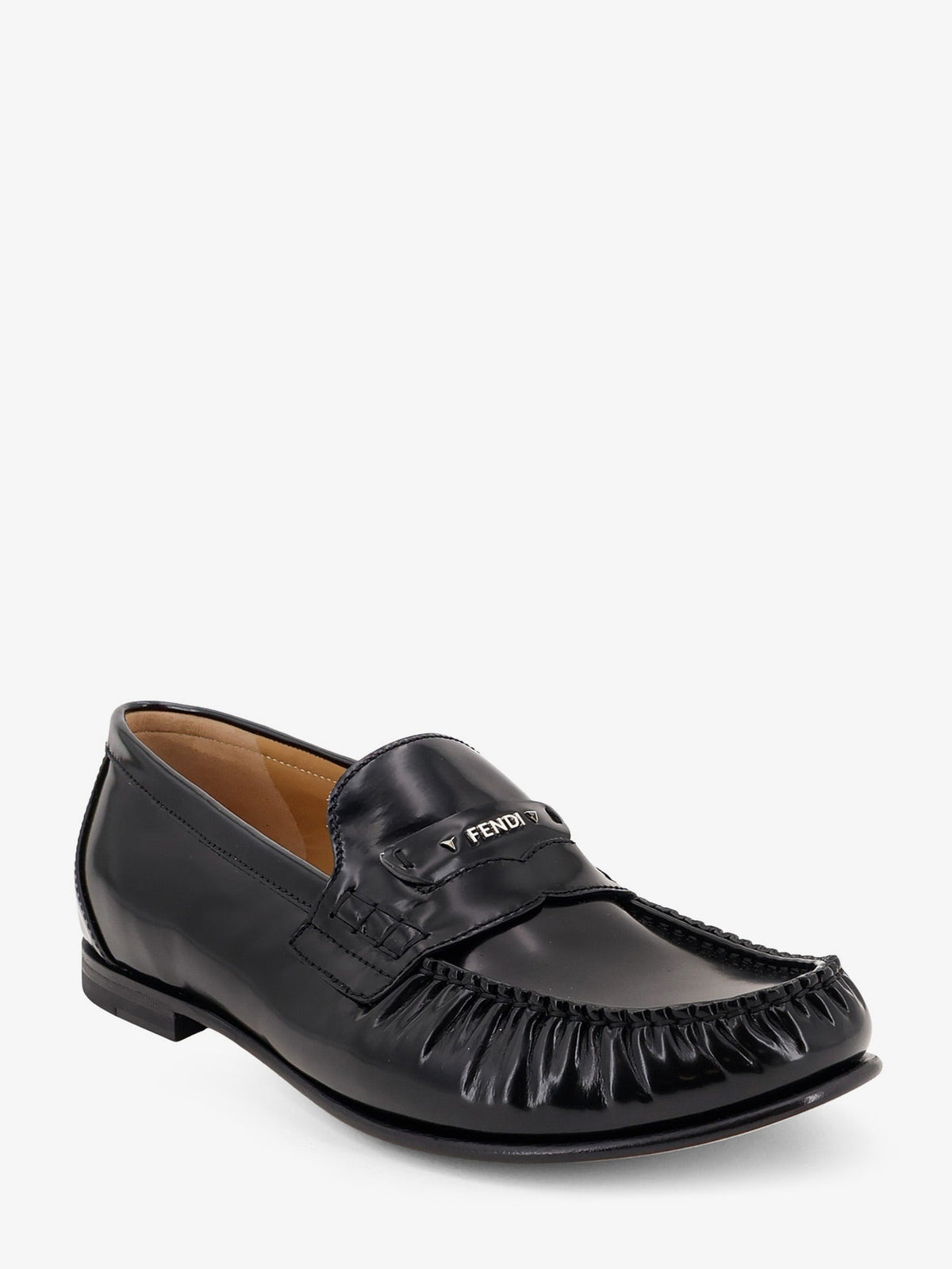 Fendi Leather Scrunch loafers - Nero
