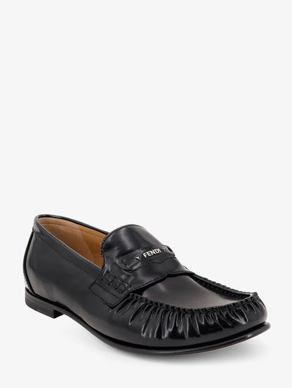 FENDI - Leather Scrunch loafers