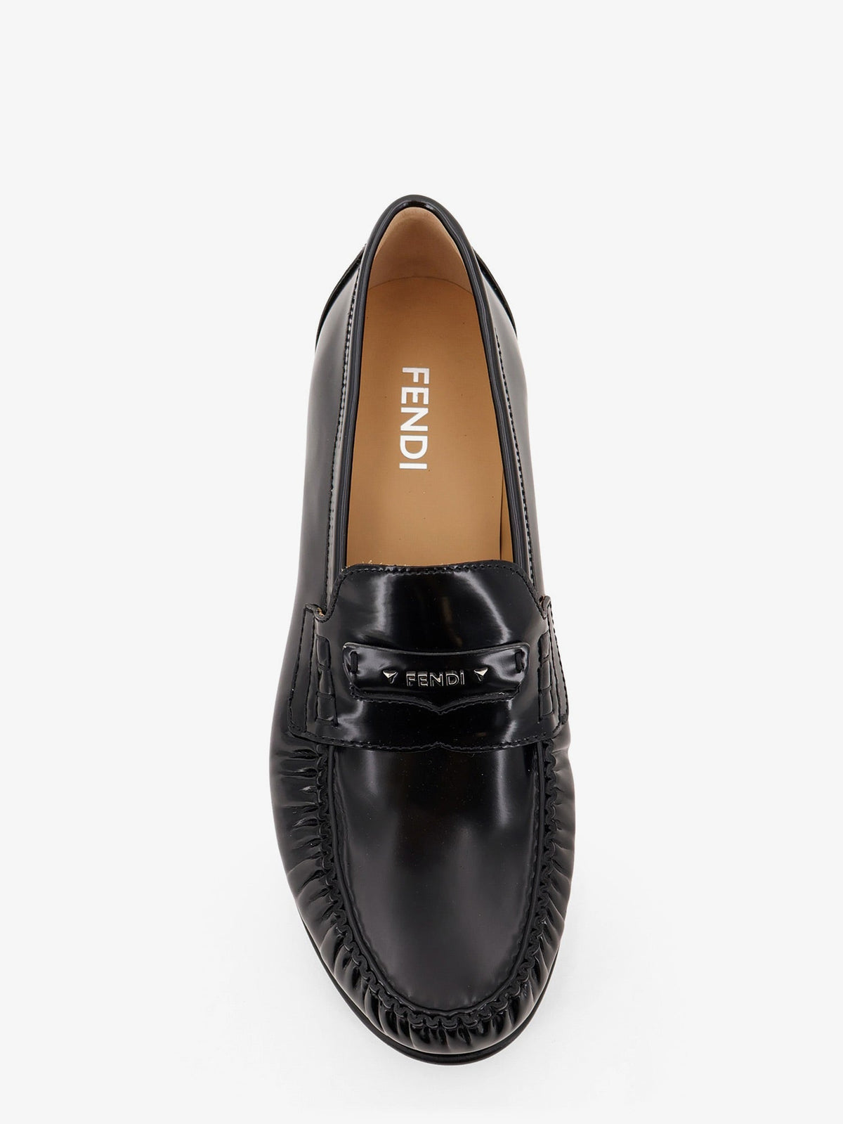 Fendi Leather Scrunch loafers - Nero