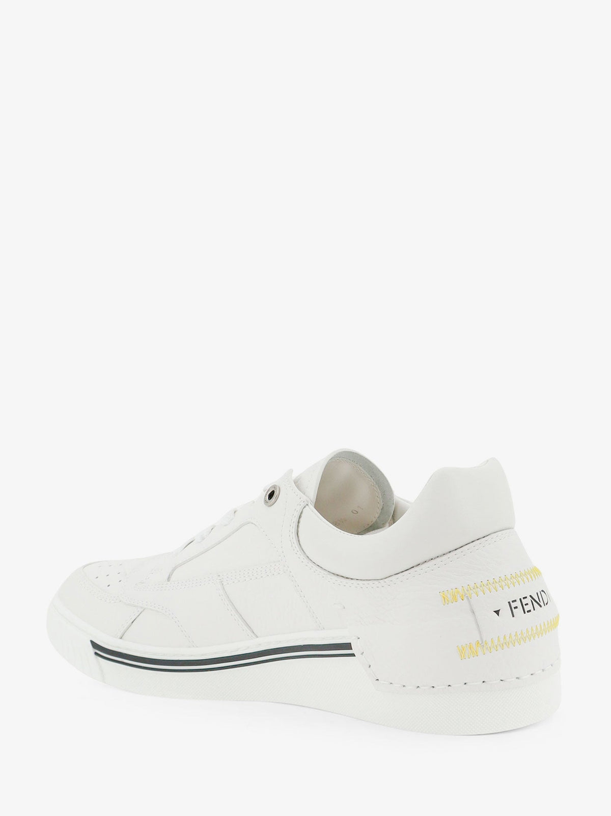 Fendi Fender leather sneakers - White