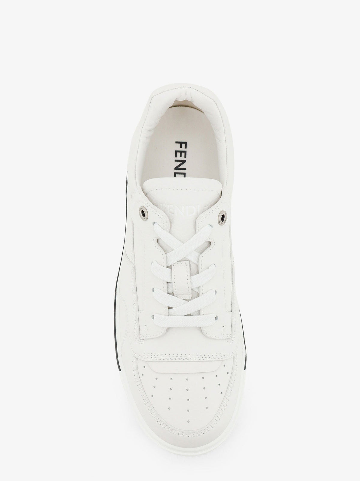 Fendi Fender leather sneakers - White