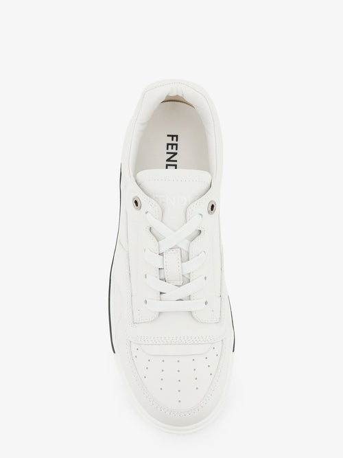 Fendi Fender leather sneakers - White