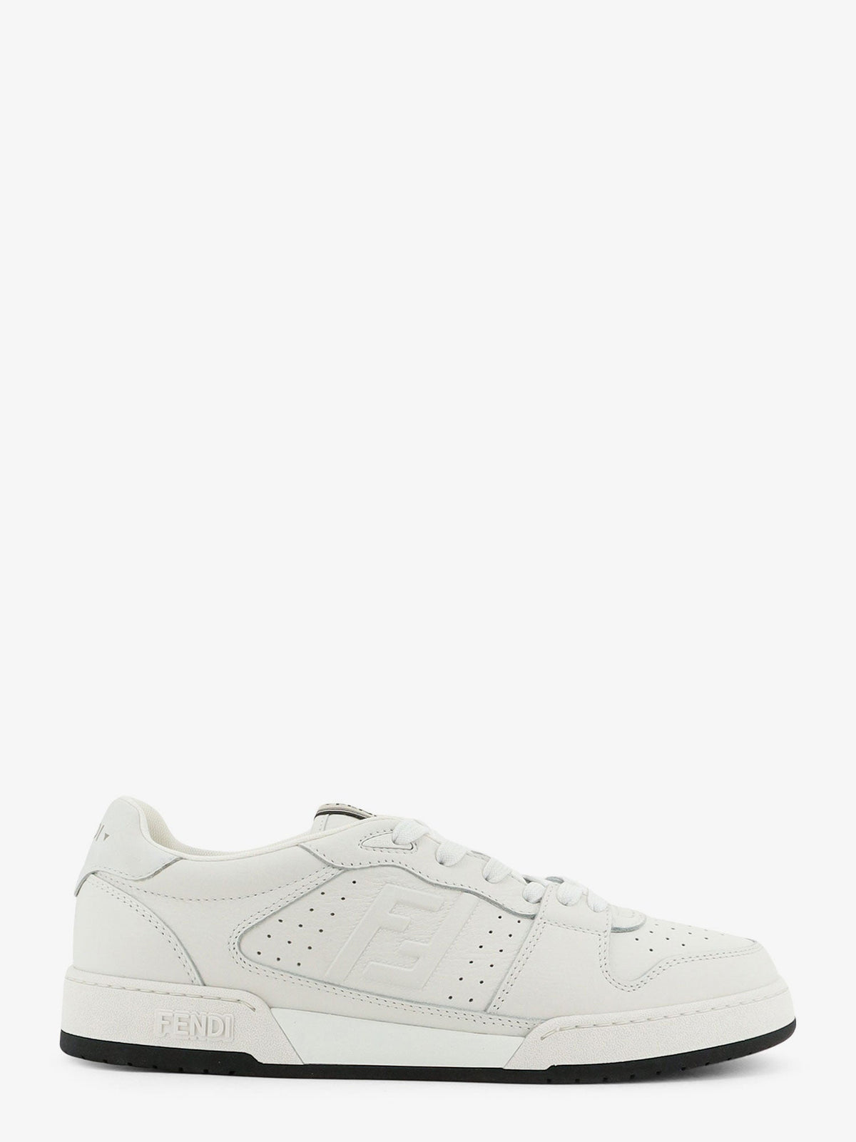 Fendi Match leather sneakers with FF monogram - White
