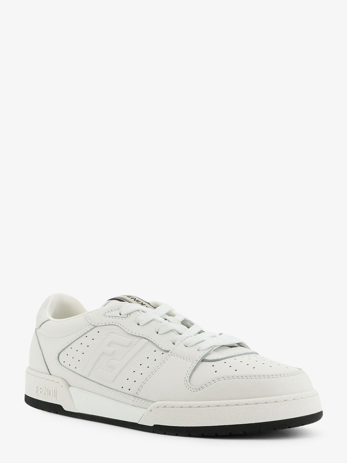 Fendi Match leather sneakers with FF monogram - White