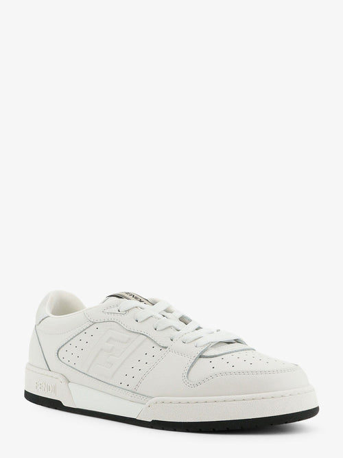 Fendi Match leather sneakers with FF monogram - White