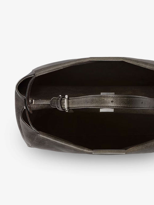 Fendi My Peekaboo Large leather shoulder bag with vintage effect - Nerovintage