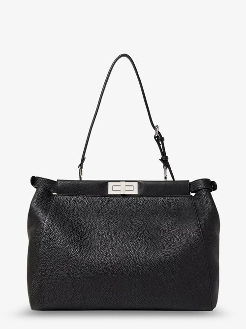 Fendi My Peekaboo Large leather Crossbody bag - Neromoro
