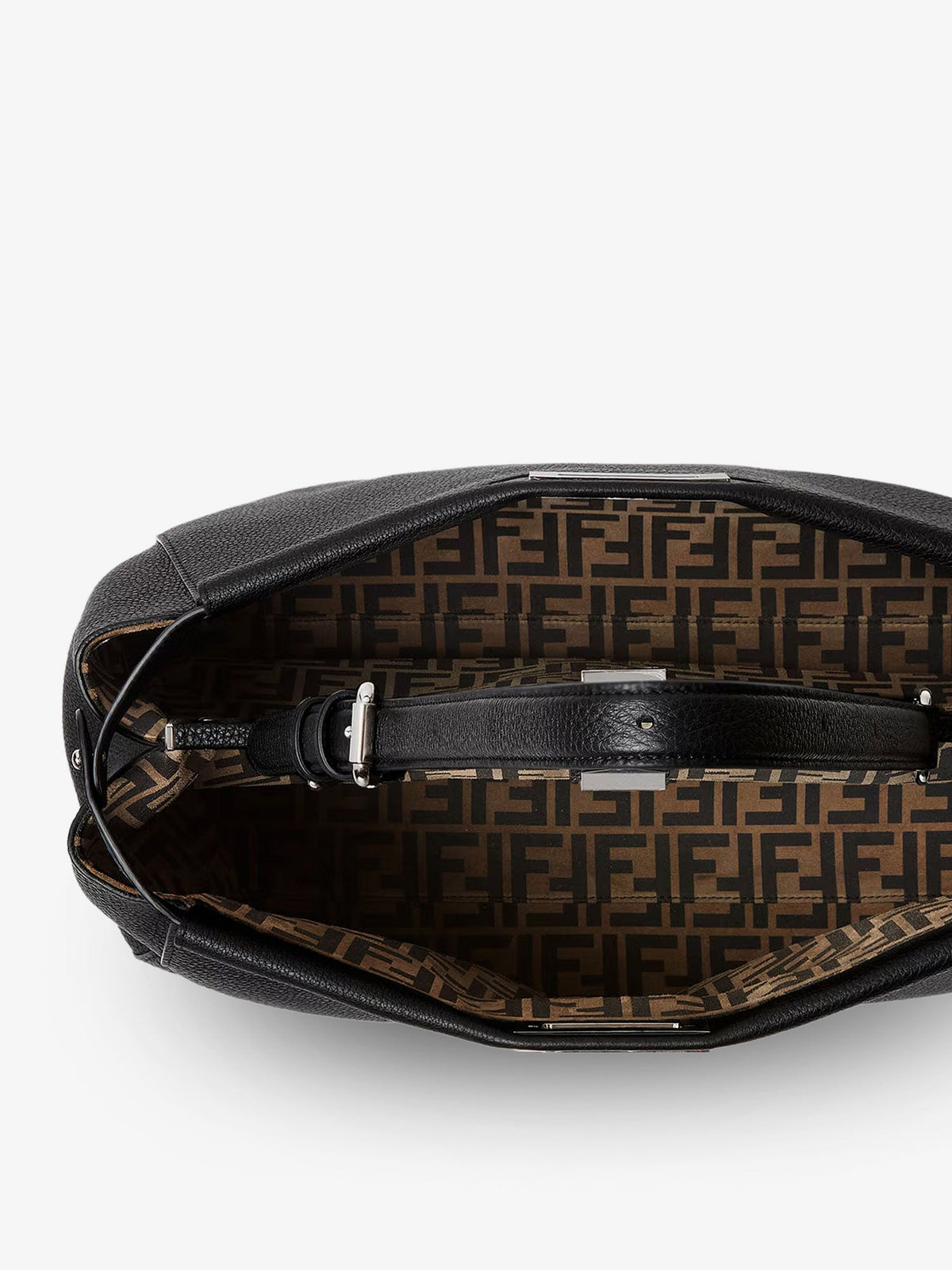 Fendi My Peekaboo Large leather Crossbody bag - Neromoro