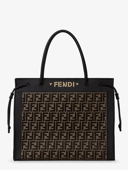 FENDI - Magic Shopper bag in FF fabric with embroidered logo on the front