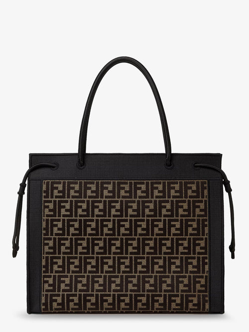 Fendi Magic Shopper bag in FF fabric with embroidered logo on the front - Tabaccomoro