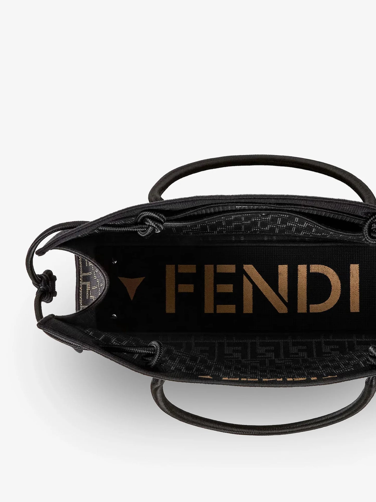 FENDI - Magic Shopper bag in FF fabric with embroidered logo on the front
