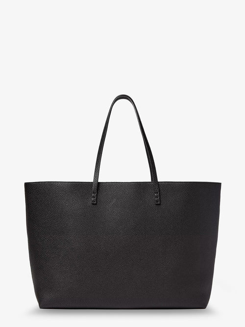 Fendi Roll Large Roman Leather Shopper - Black / Brown