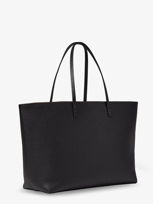 Fendi Roll Large Roman Leather Shopper - Black / Brown