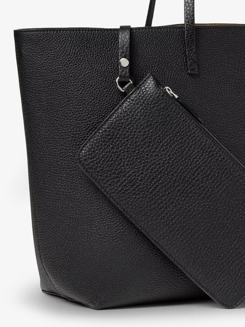 Fendi Roll Large Roman Leather Shopper - Black / Brown