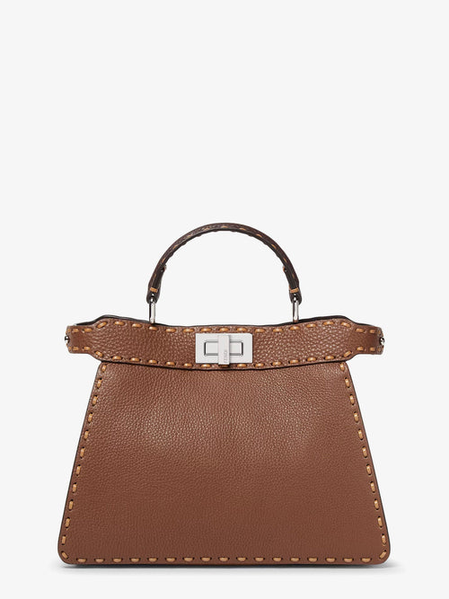 Fendi Peekaboo IseeU Small leather shoulder bag with Selleria macro stitching - Giand+Marr+Capp+P