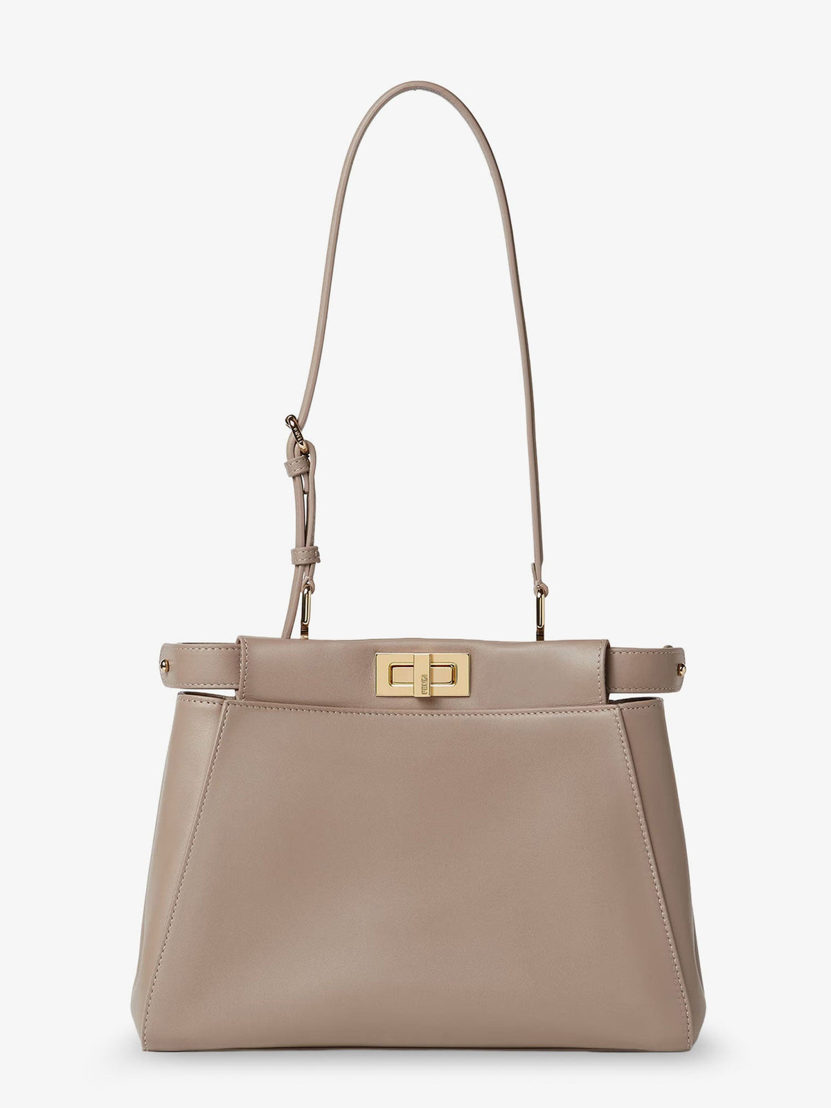Fendi My Peekanno Small leather shoulder bag - Tortora
