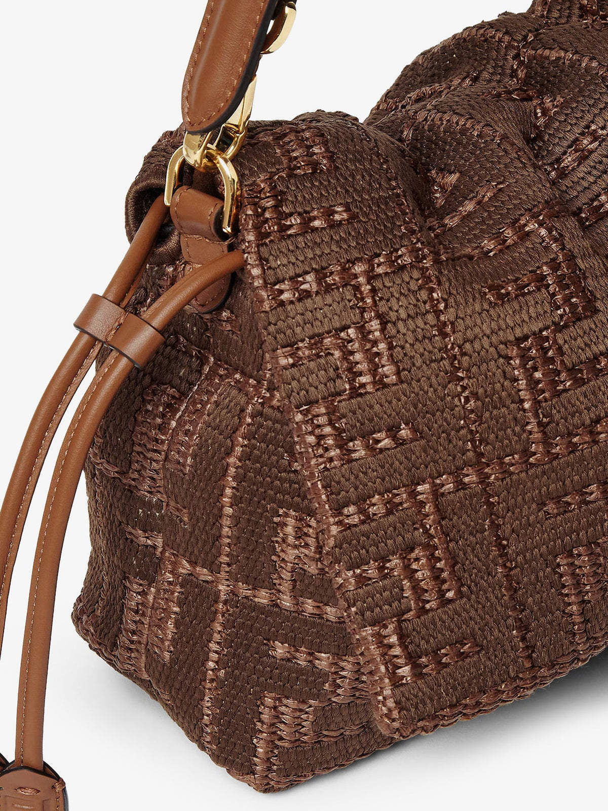 Fendi Mamma Baguette Medium Raffia Handbag with FF Embroidery - Sellier+Os
