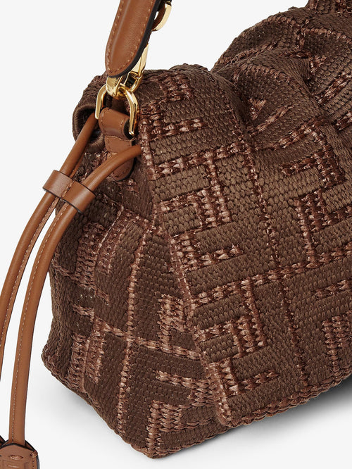Fendi Mamma Baguette Medium Raffia Handbag with FF Embroidery - Sellier+Os