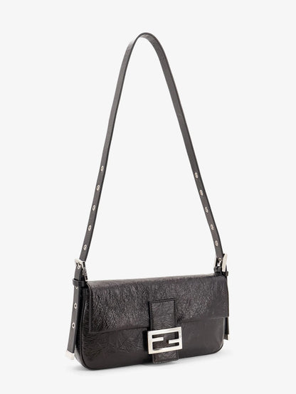 FENDI - Baguette vintage-effect leather shoulder bag