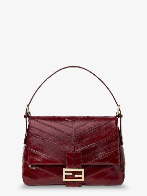 Fendi Flap 26325 missina leather shoulder bag - Burgundy