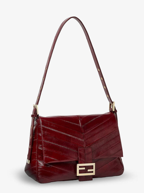 Fendi Flap 26325 missina leather shoulder bag - Burgundy