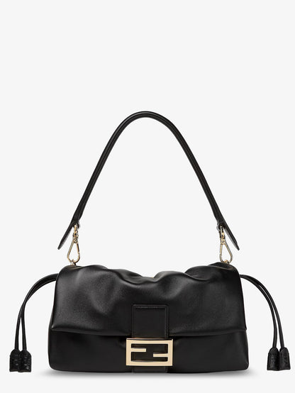 Fendi Baguette Soft Medium leather shoulder bag - Nero