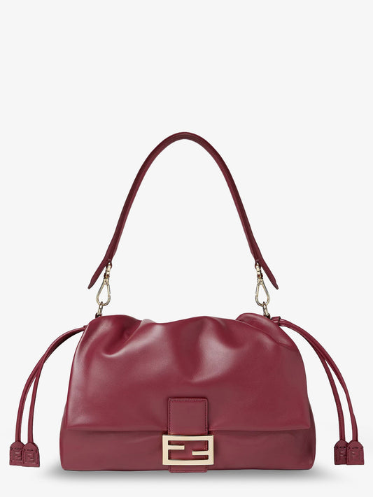 Fendi Large Soft Leather Baguette Bag - Rossoscuro