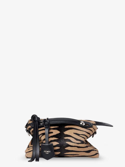 Fendi Boston handbag with tiger print in pony skin - Neronaturale