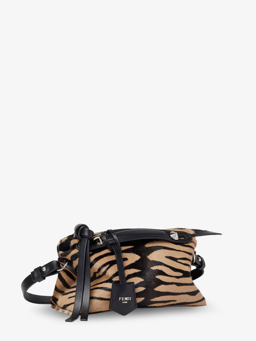 Fendi Boston handbag with tiger print in pony skin - Neronaturale