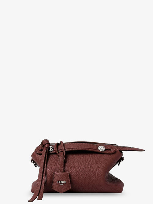 Fendi By The Way Hammered Leather Handbag - Bordeaux