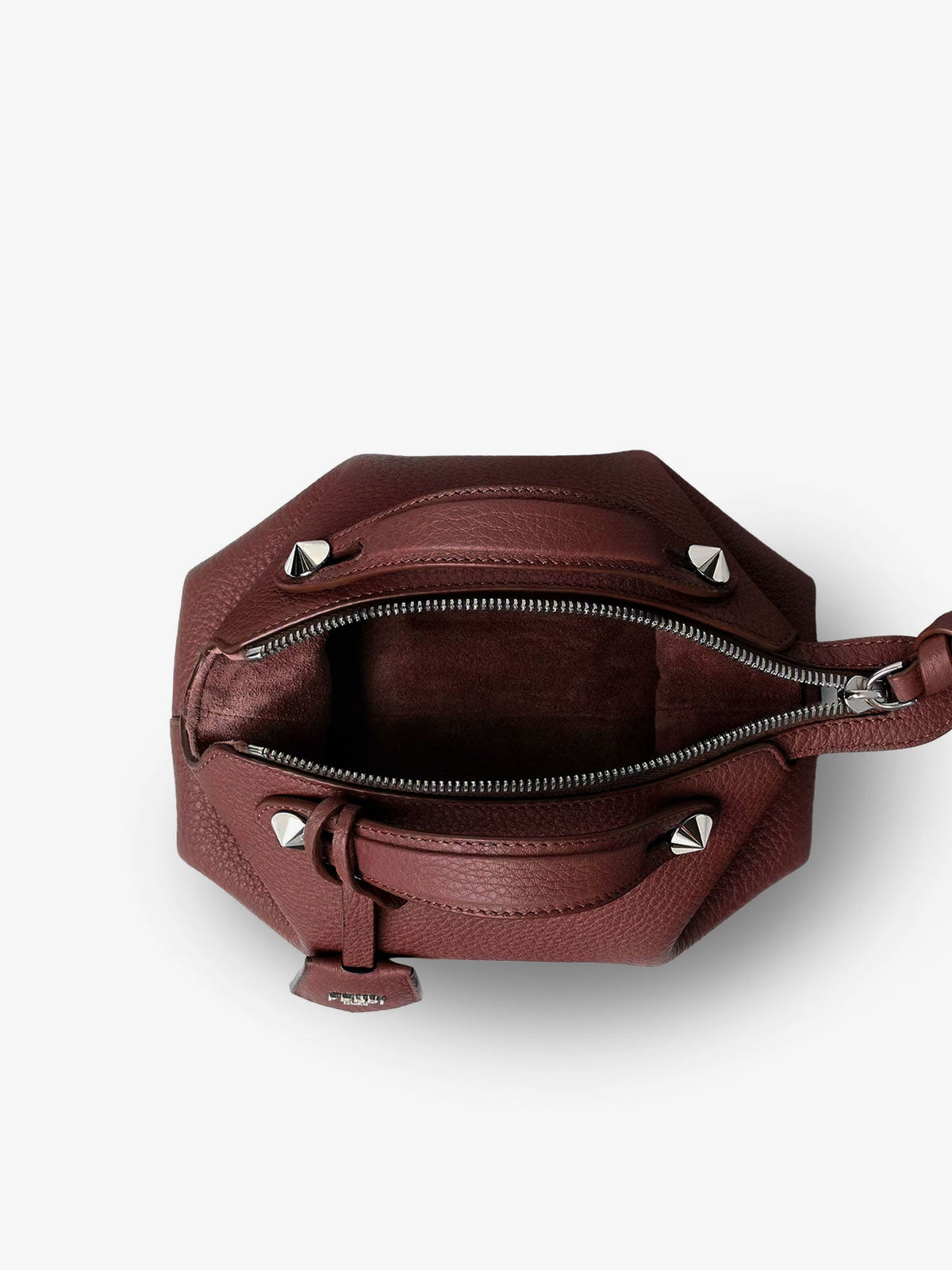 Fendi By The Way Hammered Leather Handbag - Bordeaux
