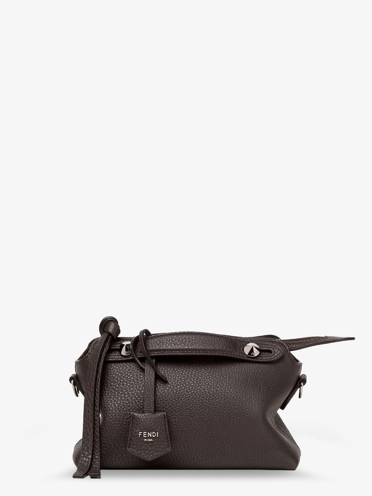 Fendi By The Way hammered leather handbag - Ebano