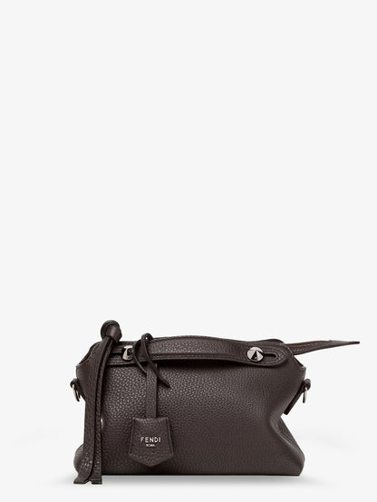 Fendi By The Way hammered leather handbag - Ebano