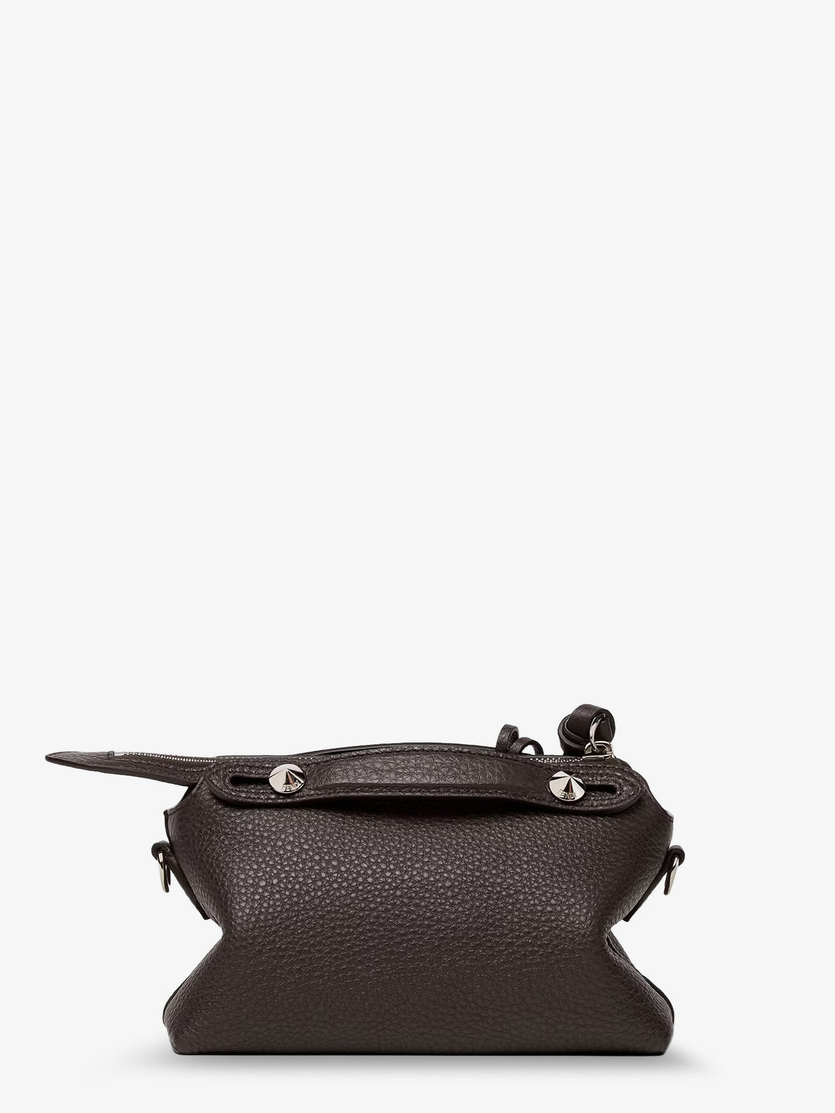 Fendi By The Way hammered leather handbag - Ebano